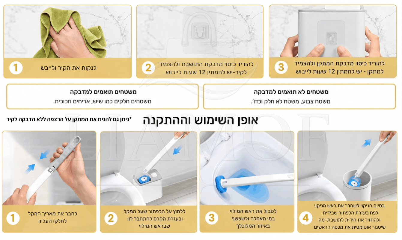 ™BrushX ידית ההיגיינה לאסלה