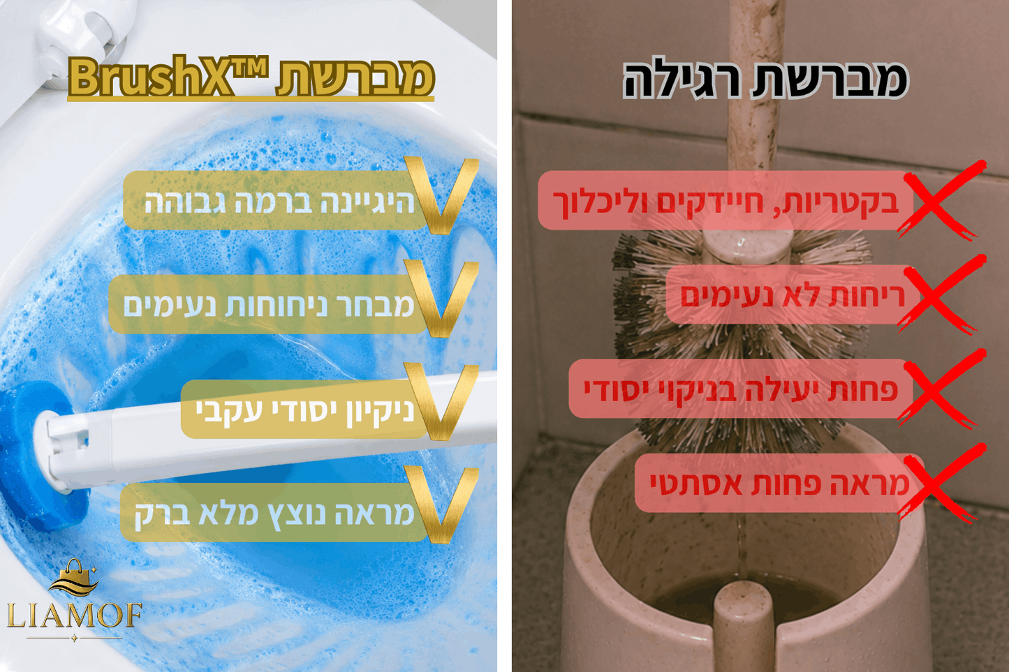 ™BrushX ידית ההיגיינה לאסלה